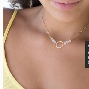 Maresia Gold circle Necklace 18” new in box